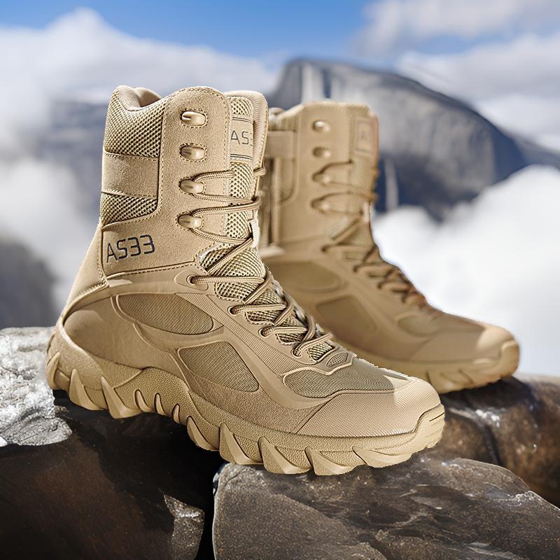 Herren Tactical Stiefel mit hohem Knöchelschutz und rutschfester Sohle R&B