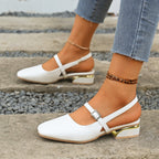 Damen Slingback-Ballerinas mit eleganter Schnallenverzierung und Komfortabsatz R&B