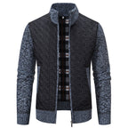 Herren modische Steppjacke mit hohem Kragen und strukturiertem Design