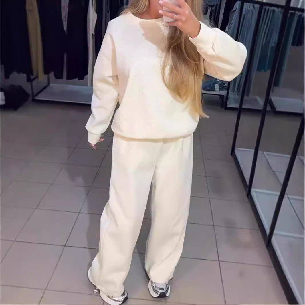 Damen Sportliches Zweiteiliges Freizeitset mit Glitzerakzenten R&B