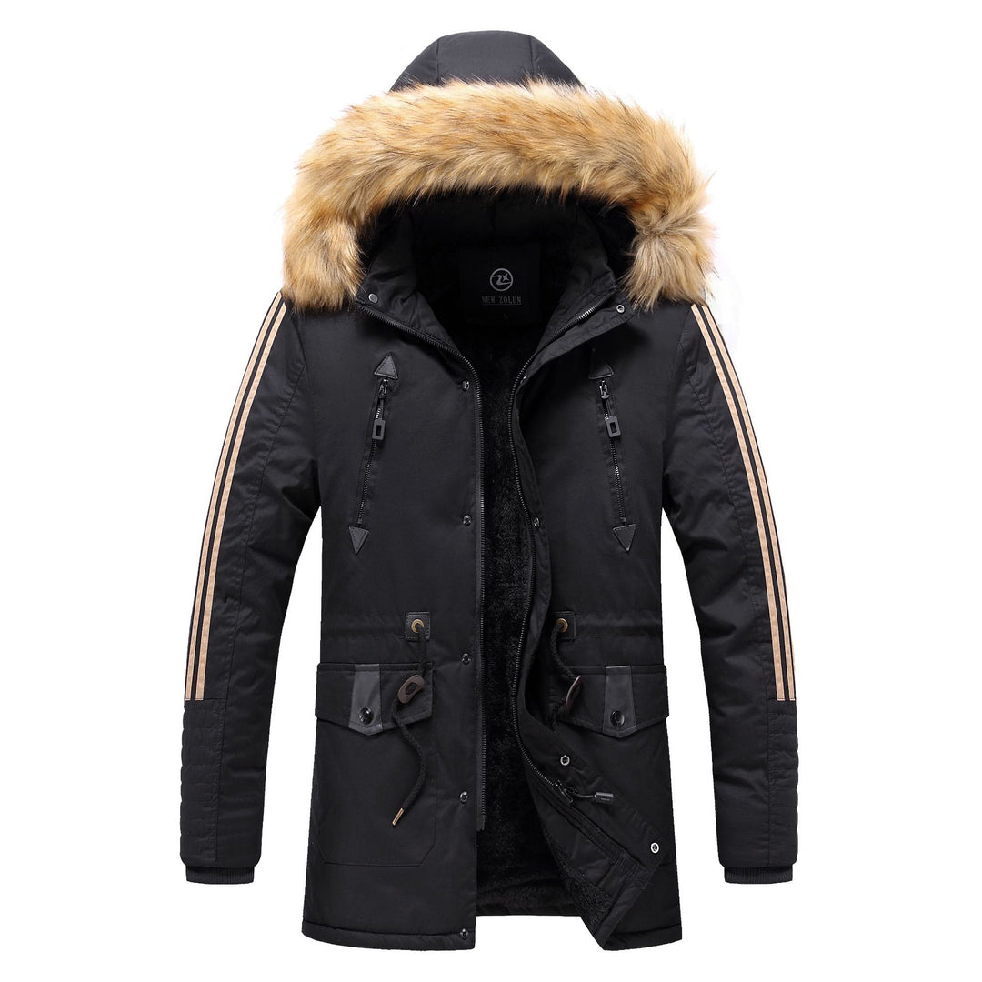 Herren Winterparka mit abnehmbarem Kunstfellkragen R&B