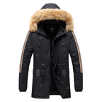 Herren Winterparka mit abnehmbarem Kunstfellkragen R&B