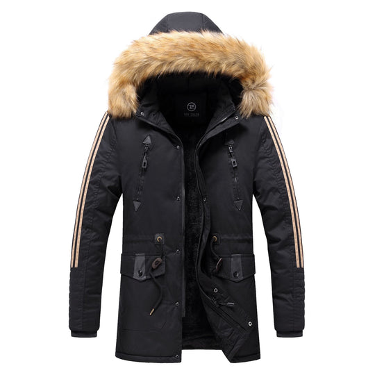 Herren Winterparka mit abnehmbarem Kunstfellkragen R&B