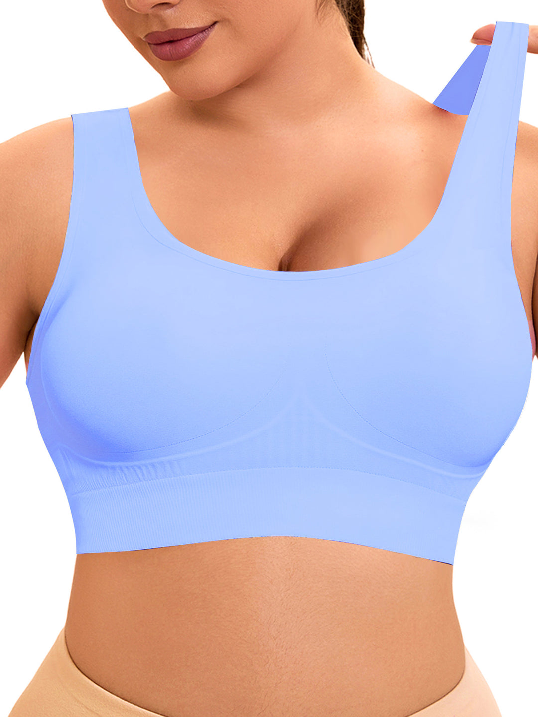 Damen Komfort-BH mit nahtlosem Design und stützendem Unterbrustband R&B