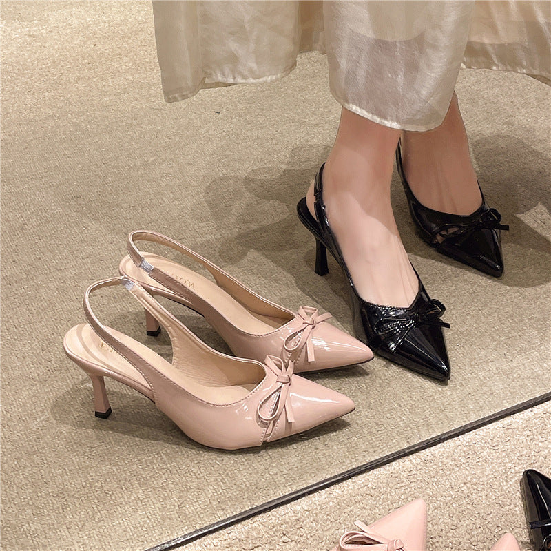 Damen Slingback-Pumps mit feinem Schleifen-Akzent und elegantem Absatz R&B