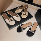 Damen elegante Zehentrenner-Sandalen mit modischem Akzent R&B