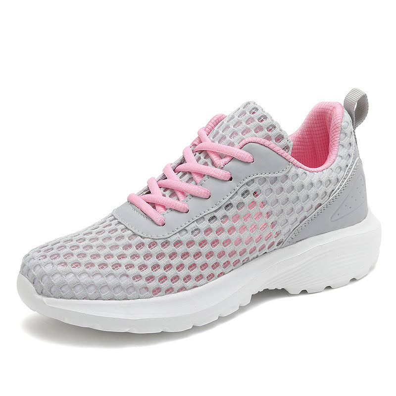 Damen nan leichte dreidimensionale Mesh-Walking-Sneaker mit viskoelastischem Fußbett und haftstarker Profilsohle R&B