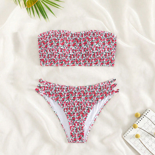 Damen Bandeau-Bikini mit modischem Knotendesign R&B