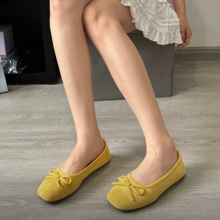 Damen Ballerinas mit elegantem Glanz und zartem Schleifen-Detail R&B
