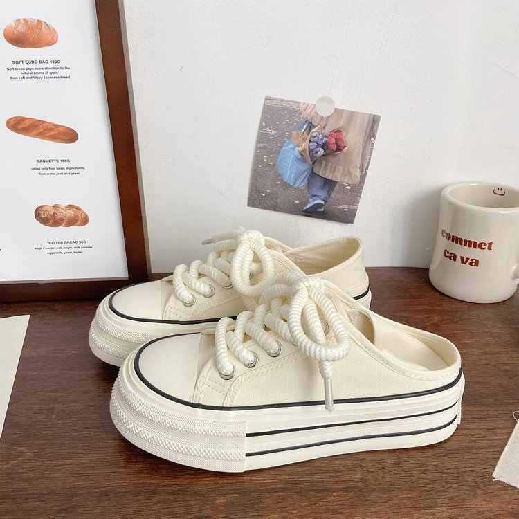 Damen trendige Slip-On Sneakers mit dicker Sohle R&B