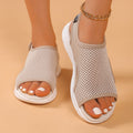 Damen Fußfreundliche Mesh-Sandalen mit offenem Zehenbereich und rutschfester Sohle R&B