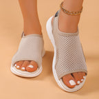 Damen Fußfreundliche Mesh-Sandalen mit offenem Zehenbereich und rutschfester Sohle R&B