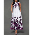 Damen Maxikleid mit Floralem Print und Praktischen Taschen R&B