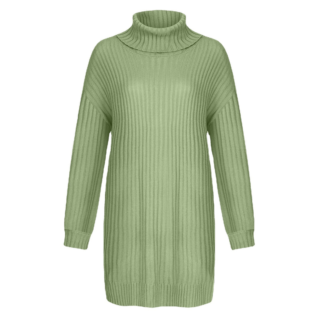 Damen Grobstrick Rollkragenpullover im lässigen Schnitt R&B