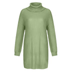 Damen Grobstrick Rollkragenpullover im lässigen Schnitt