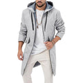 Herren modische Langjacke mit Kapuze