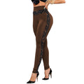 Damen Leggings mit modischem Muster und hohem Bund R&B