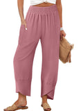 Damen Weite Sommerhose mit elastischem Bund und praktischen Taschen R&B