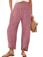 Damen Weite Sommerhose mit elastischem Bund und praktischen Taschen R&B
