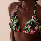 Damen Bunt gemusterter Triangel-Bikini R&B