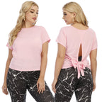 Damen lässiges T-Shirt mit bequemen Schnitt und atmungsaktiver Baumwolle R&B