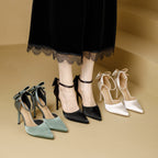 Damen schicke High Heels mit dekorativem Schleifenverschluss