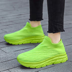 Damen Sportliche Slip-On Sneaker mit atmungsaktiver Strick-Oberfläche und dämpfender Laufsohle