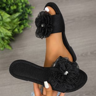Damen Freizeit-Sandalen mit modischen Blumenapplikationen R&B
