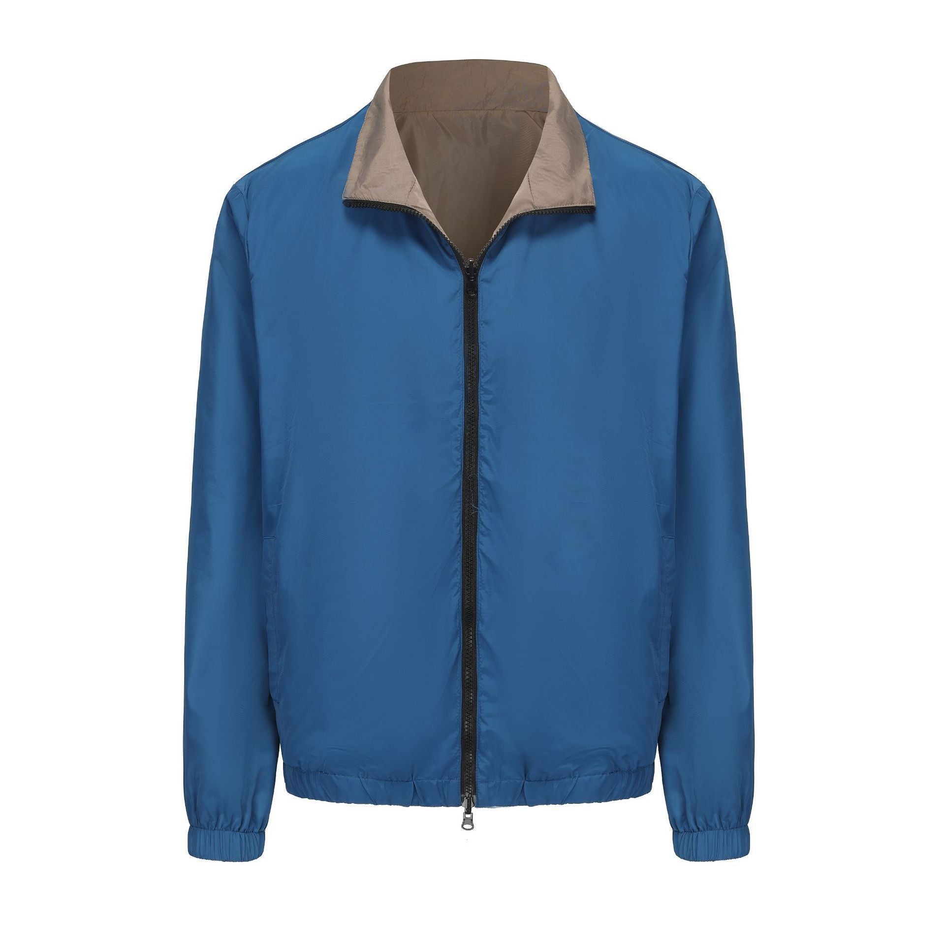 Herren leichte Freizeitjacke mit Stehkragen und elastischen Bündchen R&B
