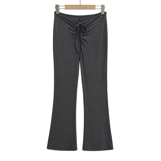 Damen Leggings mit verstellbarem Taillenzug und schickem Flared-Schnitt R&B