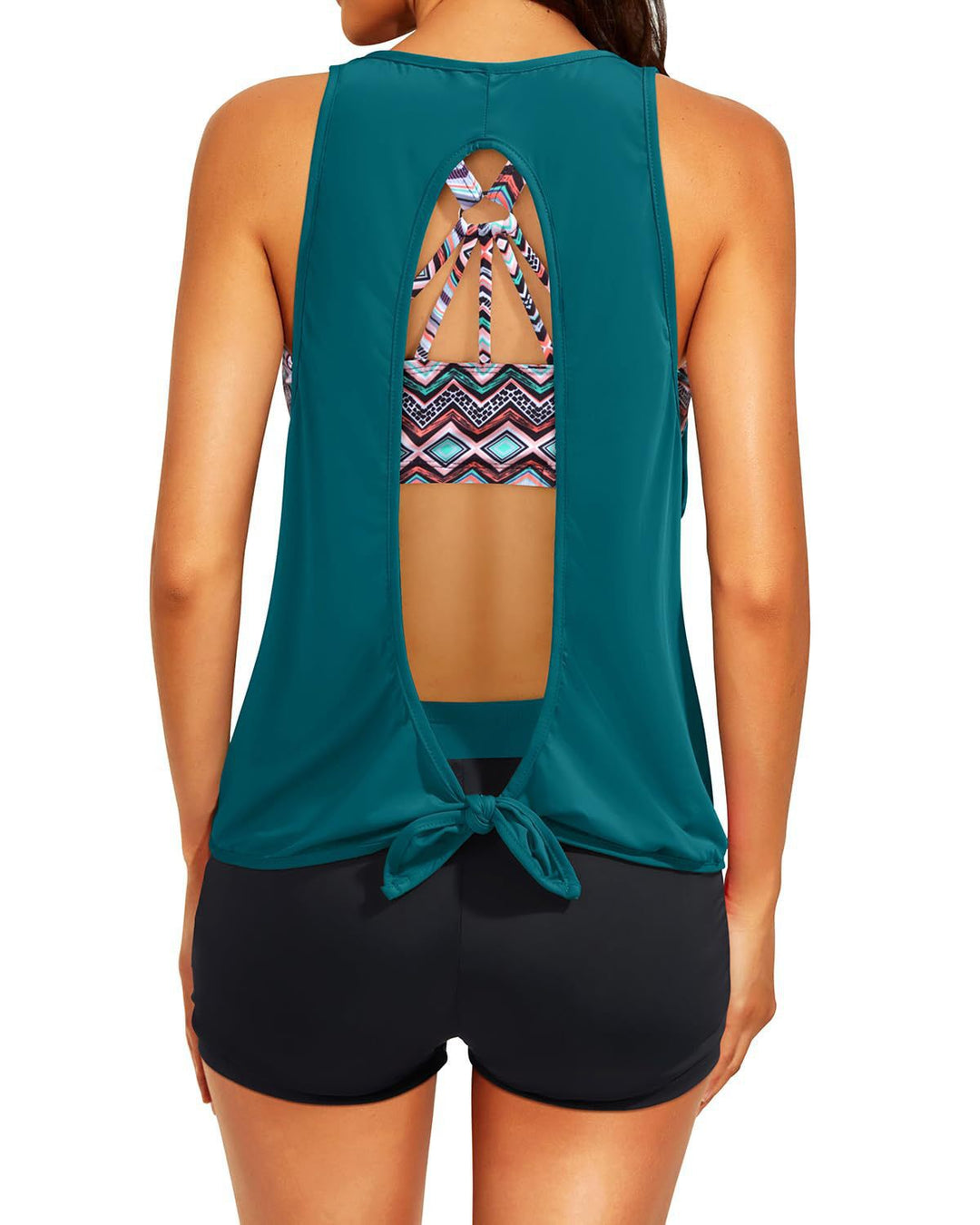 Damen Sportliches Tankini-Oberteil mit elegantem Rückenausschnitt R&B