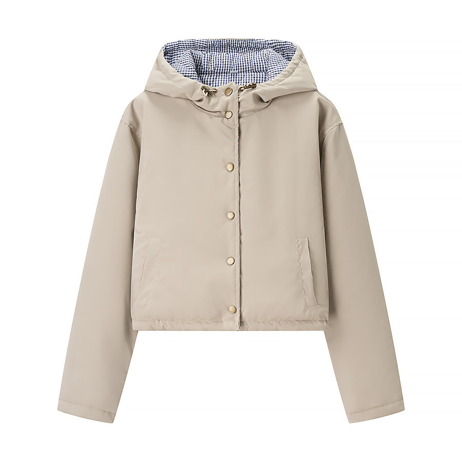 Damen Utility-Jacke mit abnehmbarer Kapuze und praktischen Taschen R&B