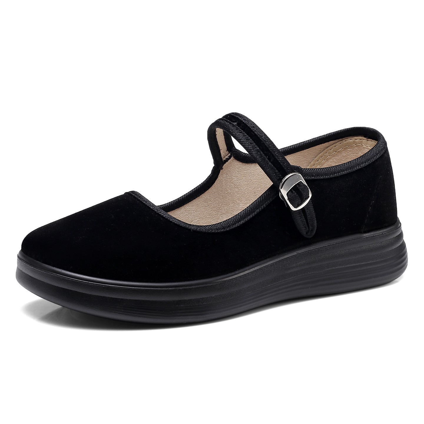 Damen Halbschuhe mit verstellbarem Riemen und weichem Fußbett R&B
