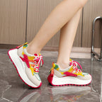 Damen Sportliche Freizeitsneaker mit buntem Design und bequemer Dämpfung R&B