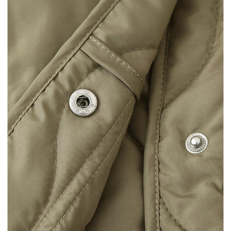Damen gesteppte Übergangsjacke mit hohem Kragen und praktischen Taschen R&B