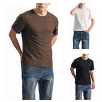 Herren T-Shirt mit strukturiertem Muster und lässiger Passform