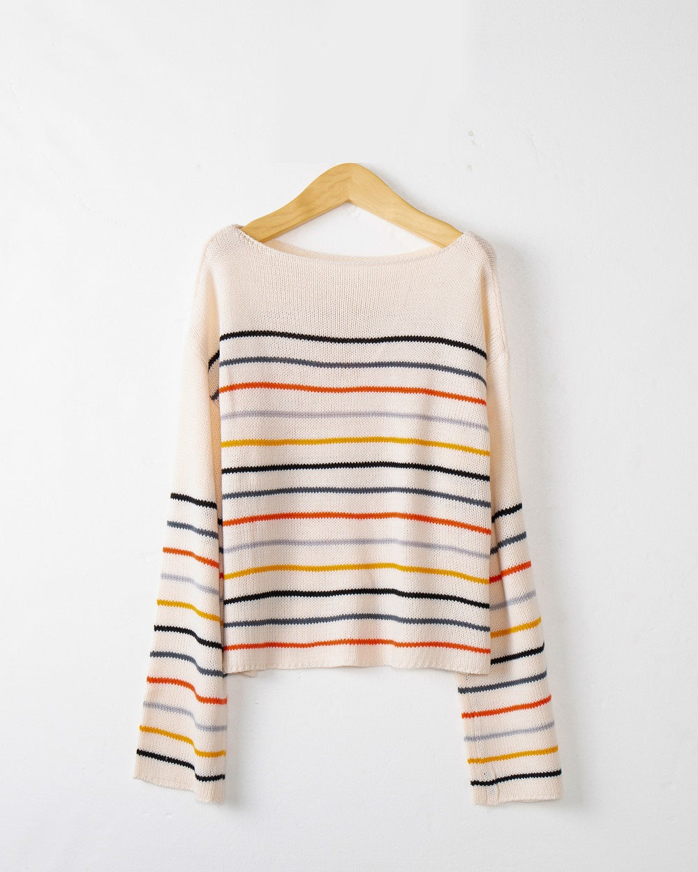Damen Oversized Streifenpullover aus weichem Material mit weitem Schnitt
