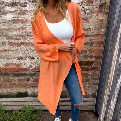 Damen lässige Langarmjacke aus luftiger Sommerqualität R&B