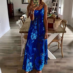 Damen Maxikleid mit elegantem floralem Druck und modischem Schnitt R&B