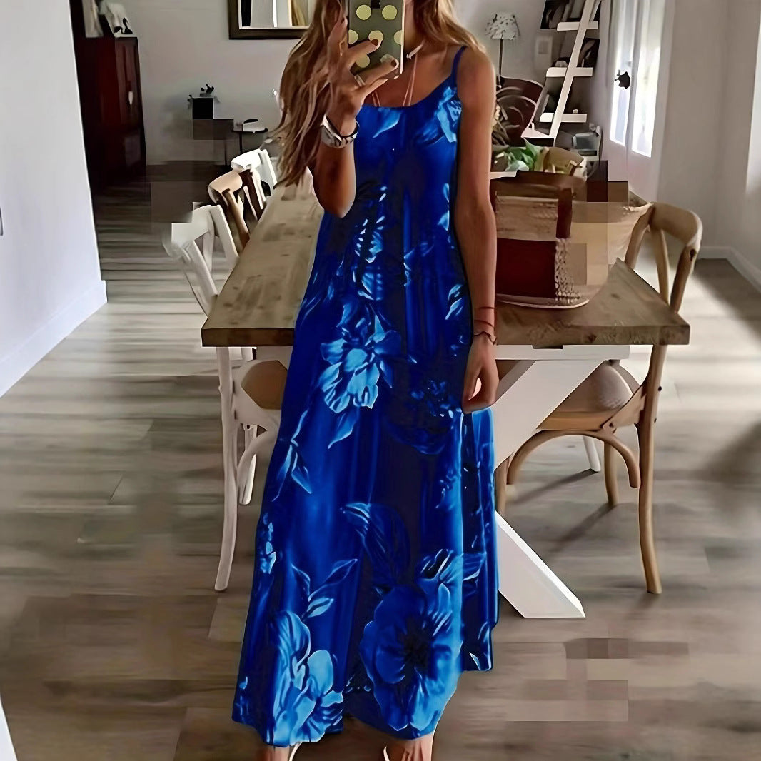 Damen Maxikleid mit elegantem floralem Druck und modischem Schnitt R&B