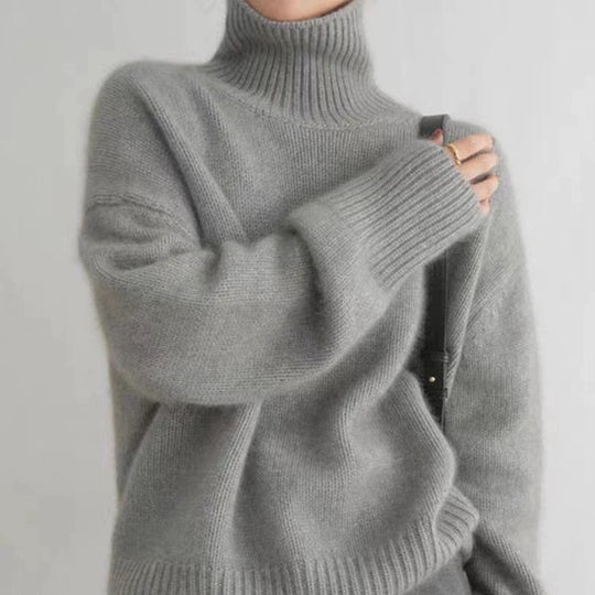Damen Casual Rollkragenpullover R&B