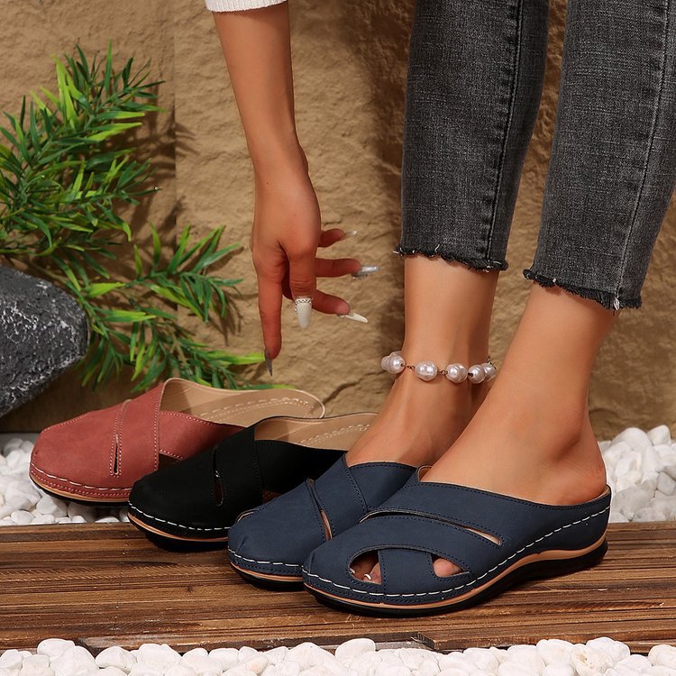 Damen Clogs mit atmungsaktiven Cut-Outs und rutschfester Sohle R&B