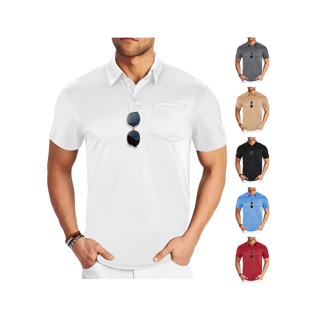 Herren nan funktionales Polohemd mit Brusttasche und atmungsaktiver Meshstruktur R&B