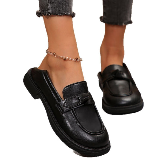 Damen klassische Loafer mit modischem Schleifendetail R&B