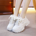 Damen modische Lauf-Sneaker mit dicker Profilsohle und atmungsaktivem Obermaterial R&B