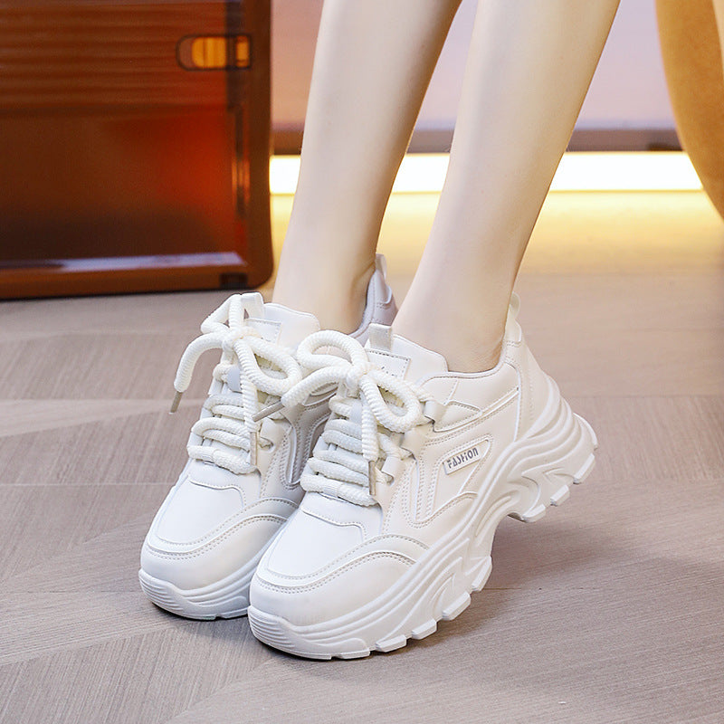 Damen modische Lauf-Sneaker mit dicker Profilsohle und atmungsaktivem Obermaterial R&B