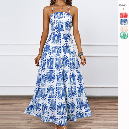 Damen Maxi-Kleid mit verspieltem Muster und eleganter Silhouette R&B