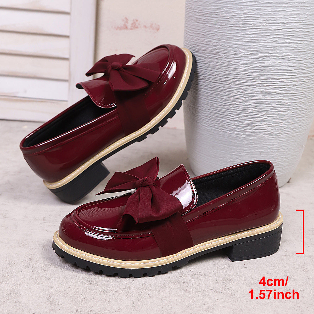 Damen Ballerina-Schuhe mit dekorativen Schleifen und rutschfester Sohle R&B