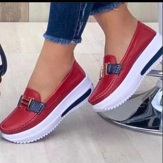 Damen modische Mokassins mit sportlichem Look und gepolsterter Sohle R&B