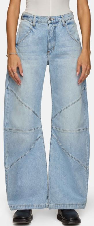 Damen breite Jeans mit einzigartigem Nahtdesign im angesagten Stil R&B